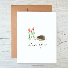 Load image into Gallery viewer, Hedgehog Love You Card
