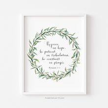 Load image into Gallery viewer, Eucalyptus Wreath - Romans 12:12
