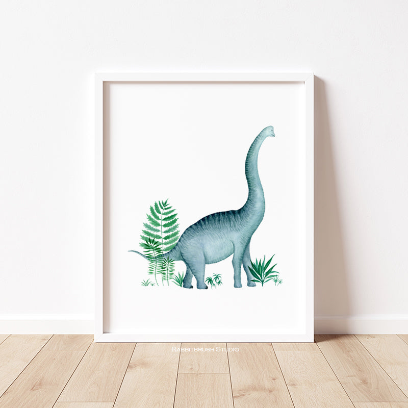 Blue Dino - Art Print