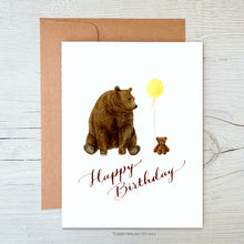 Load image into Gallery viewer, Bear and Balloon Birthday Card
