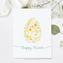 Load image into Gallery viewer, Flower Egg Easter Card
