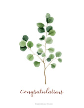 Load image into Gallery viewer, Eucalyptus Congratulation Card
