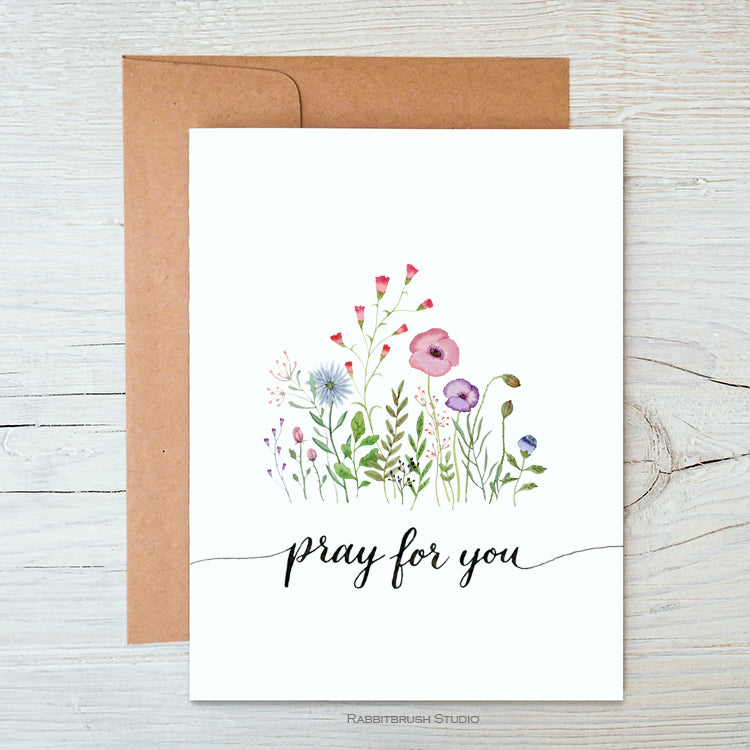 Flower Pray For You Card