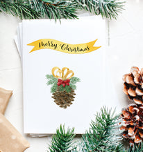 Load image into Gallery viewer, Pine Cone Christmas Card
