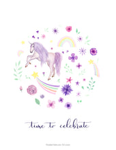 Load image into Gallery viewer, Unicorn Celebration Card
