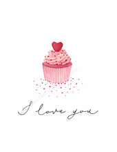 Load image into Gallery viewer, Pink Cupcake Love Card
