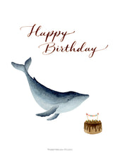 Load image into Gallery viewer, Humpback Whale Birthday Card
