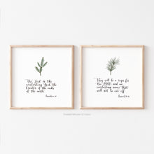 Load image into Gallery viewer, Pine evergreen leaf Scripture Art - Isaiah 55:13

