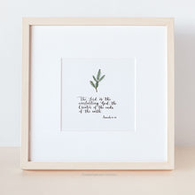 Load image into Gallery viewer, Fir evergreen leaf Scripture Art - Isaiah 40:28
