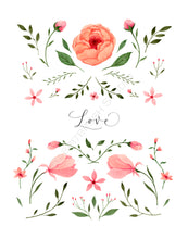 Load image into Gallery viewer, Pink Flower Scripture Art - Love
