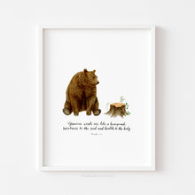 Load image into Gallery viewer, Bear and Tree Trunk - Proverbs 16:24
