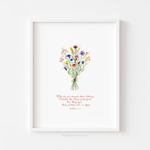 Load image into Gallery viewer, Wildflower Bouquet - Matthew 6:28
