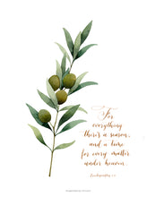 Load image into Gallery viewer, Olive Branch - Ecclesiastes 3:1
